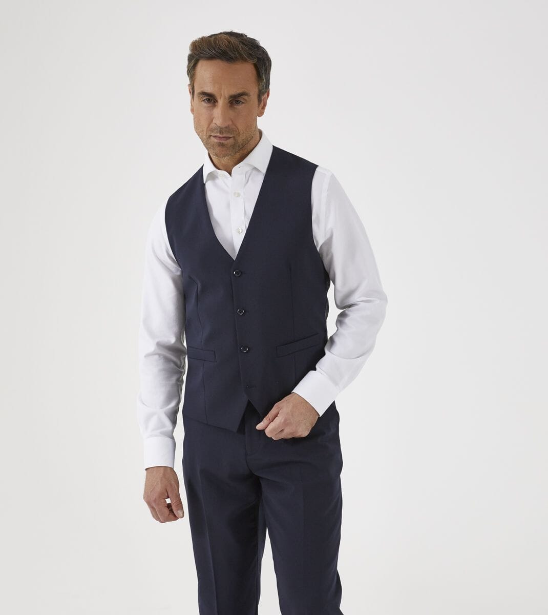 Darwin Navy Waistcoat - Waistcoats - 34R - THREADPEPPER