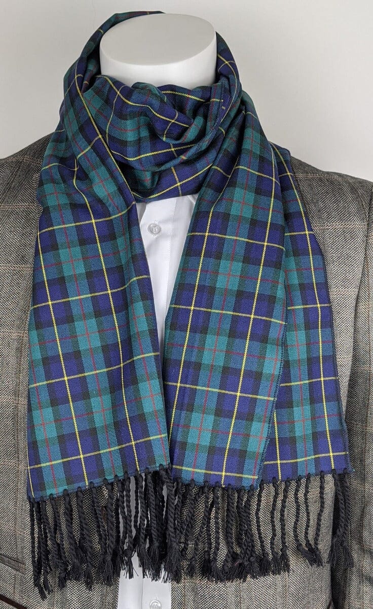 Green Tartan Scarf - Scarves - - THREADPEPPER