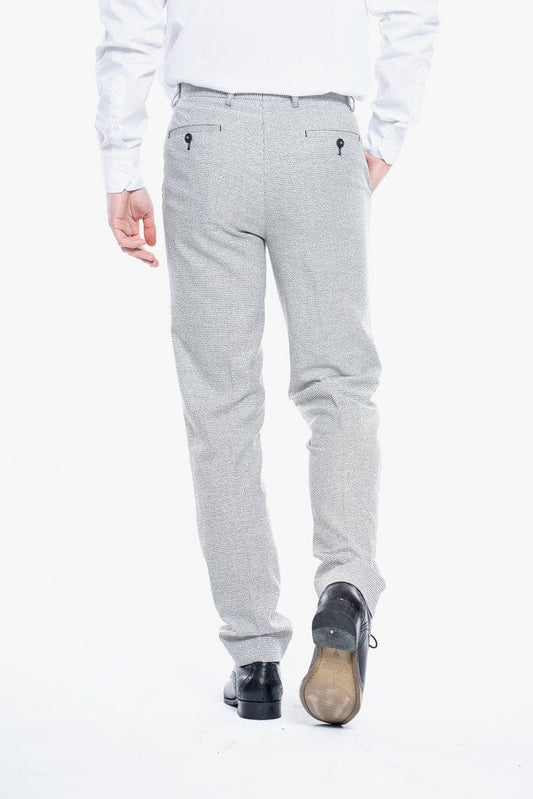 Grey Houndstooth Trousers - STOCK CLEARANCE - Trousers - - THREADPEPPER