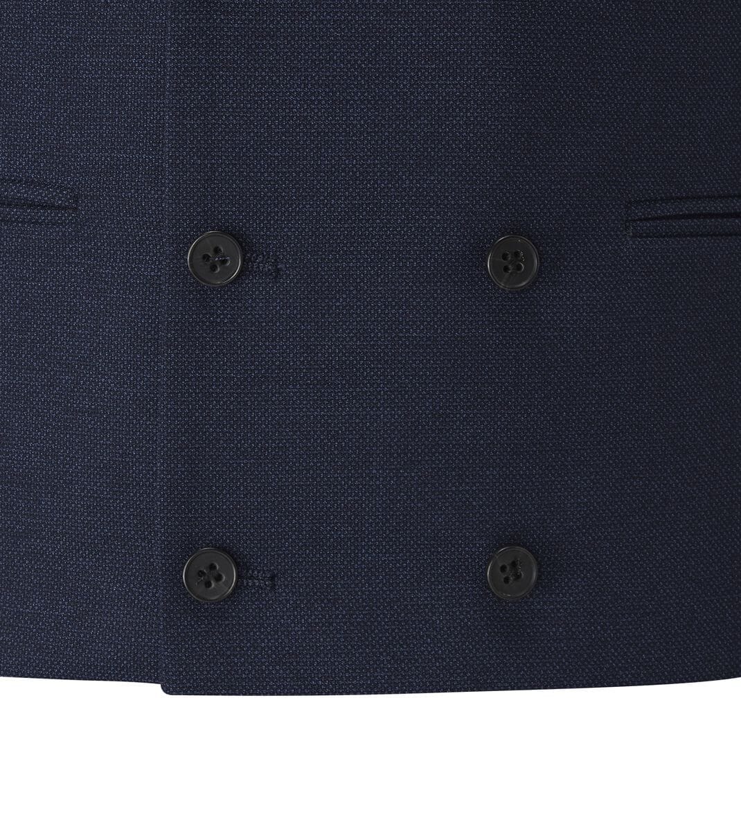 Harcourt Navy Waistcoat - Waistcoats - - THREADPEPPER