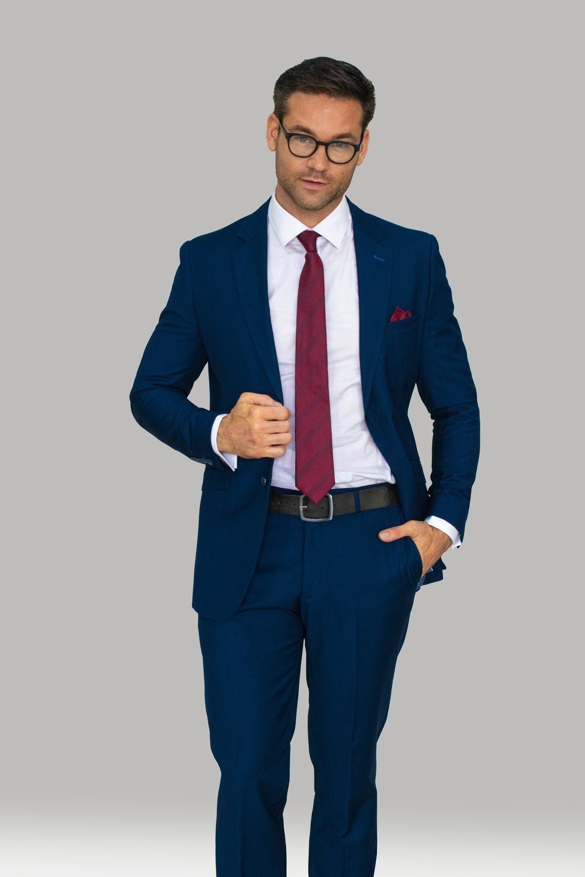 Jefferson Navy Jacket - Blazers & Jackets - - THREADPEPPER