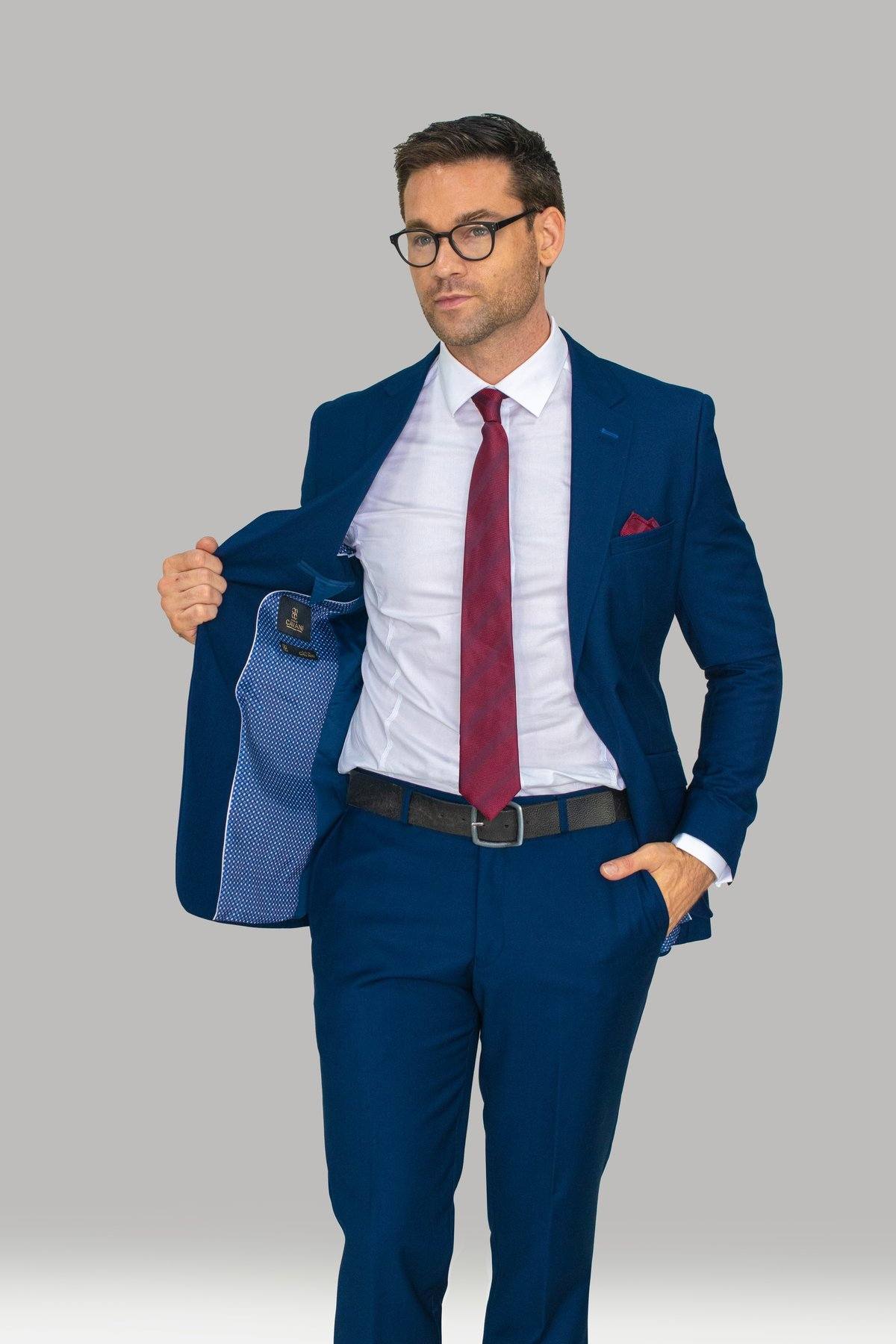 Jefferson Navy Jacket - Blazers & Jackets - - THREADPEPPER