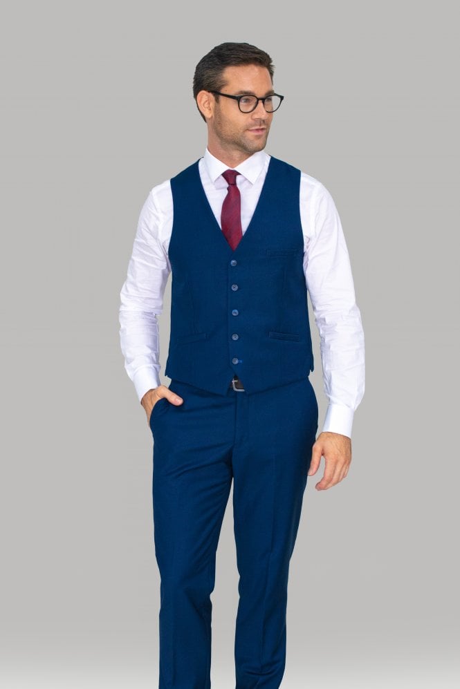 Jefferson Navy Waistcoat - Waistcoats - 34R - THREADPEPPER