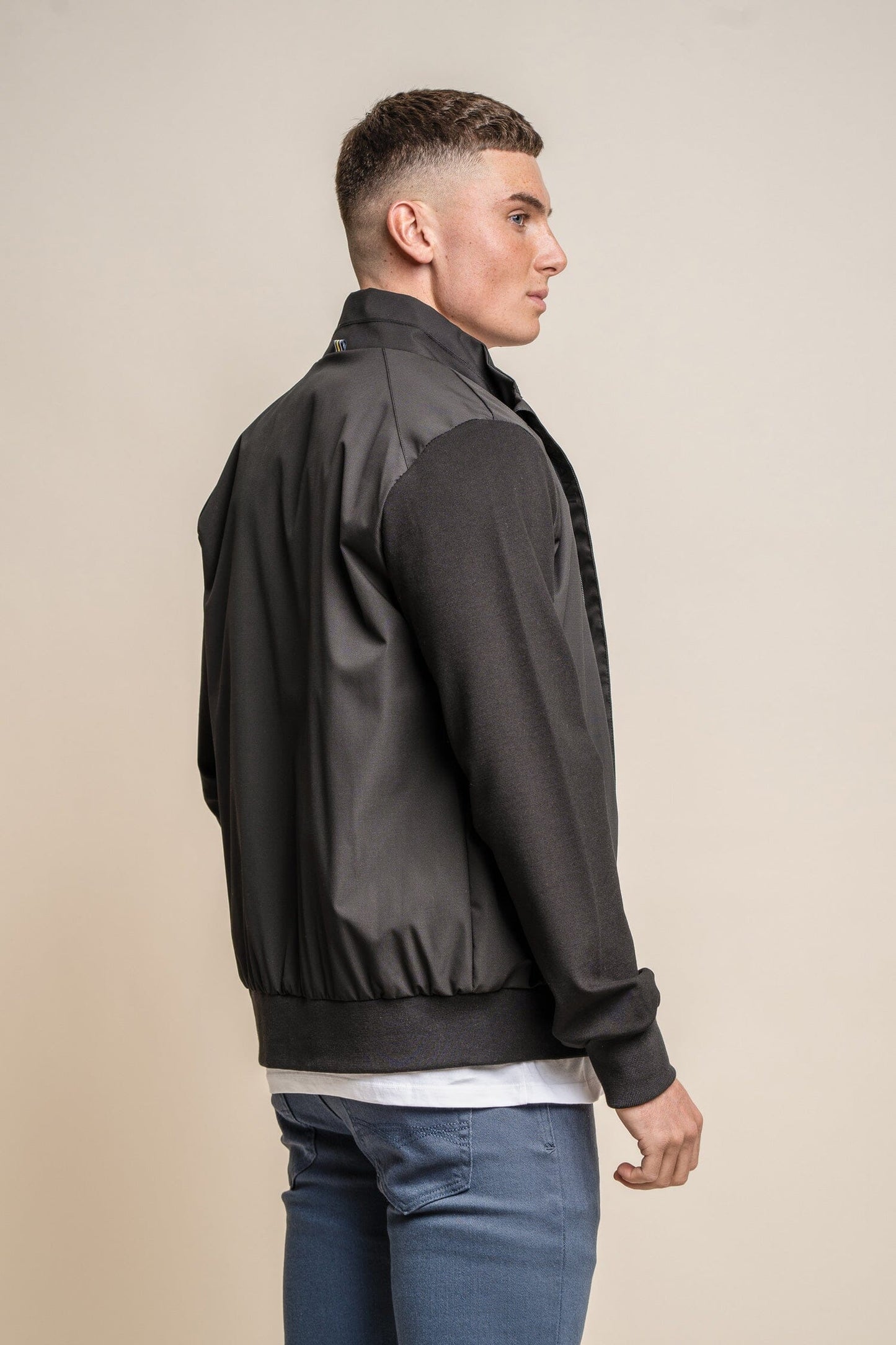Kasper Black Bomber Jacket - Coats - - THREADPEPPER