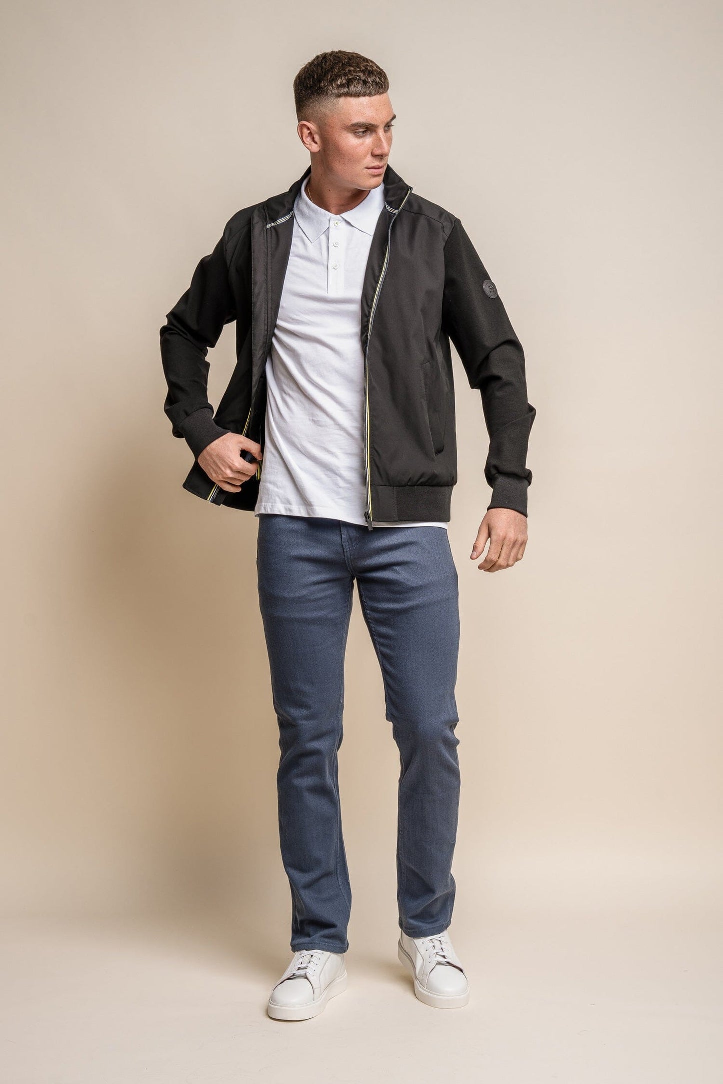 Kasper Black Bomber Jacket - Coats - - THREADPEPPER