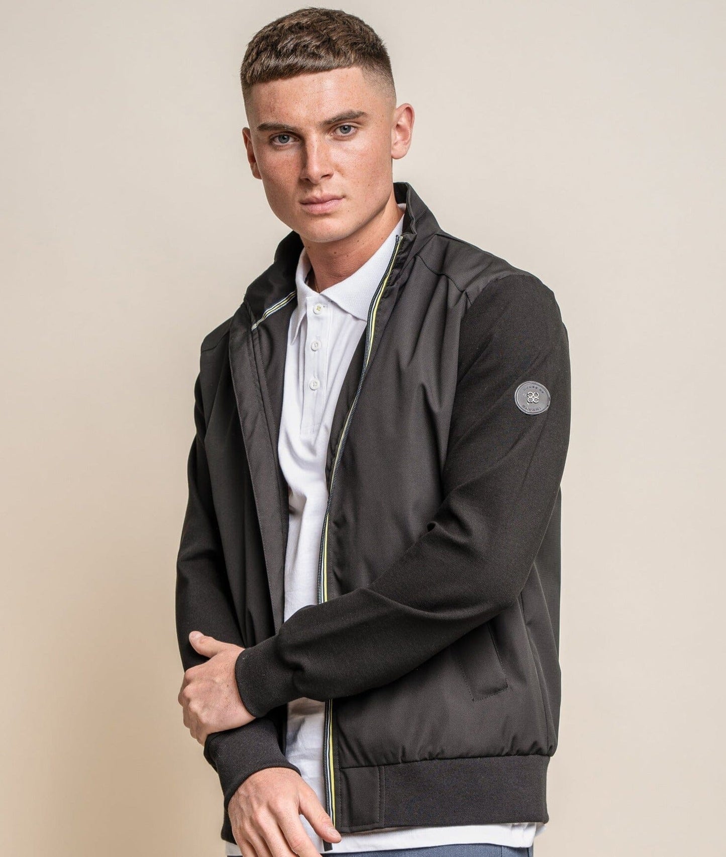 Kasper Black Bomber Jacket - Coats - S - THREADPEPPER