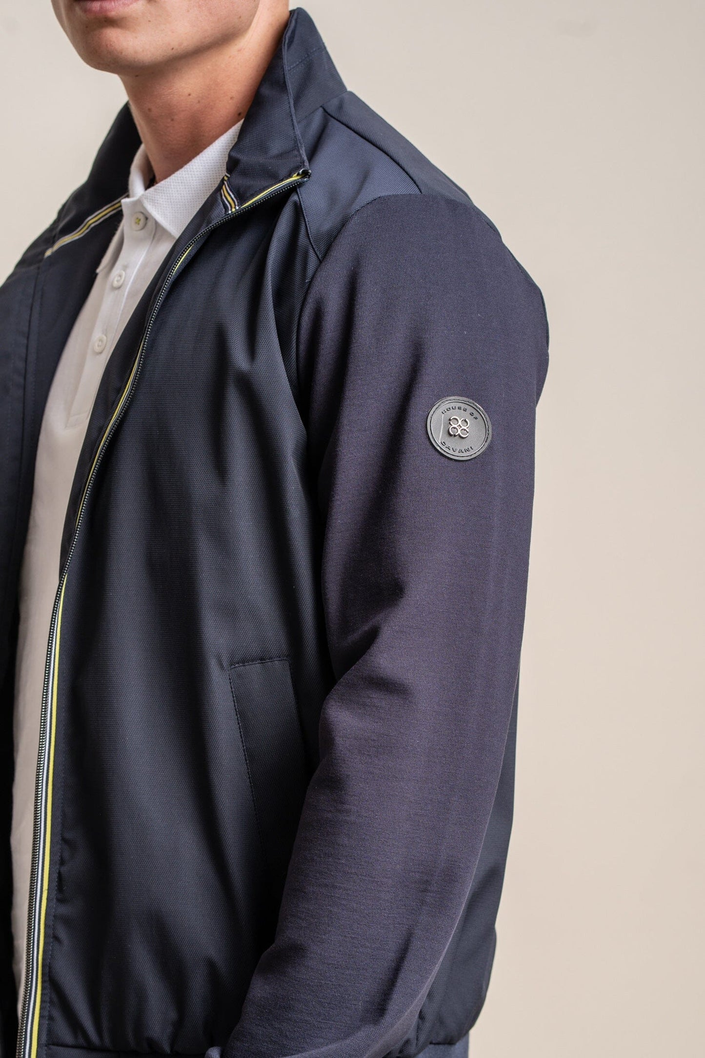 Kasper Navy Bomber Jacket - Coats - - THREADPEPPER