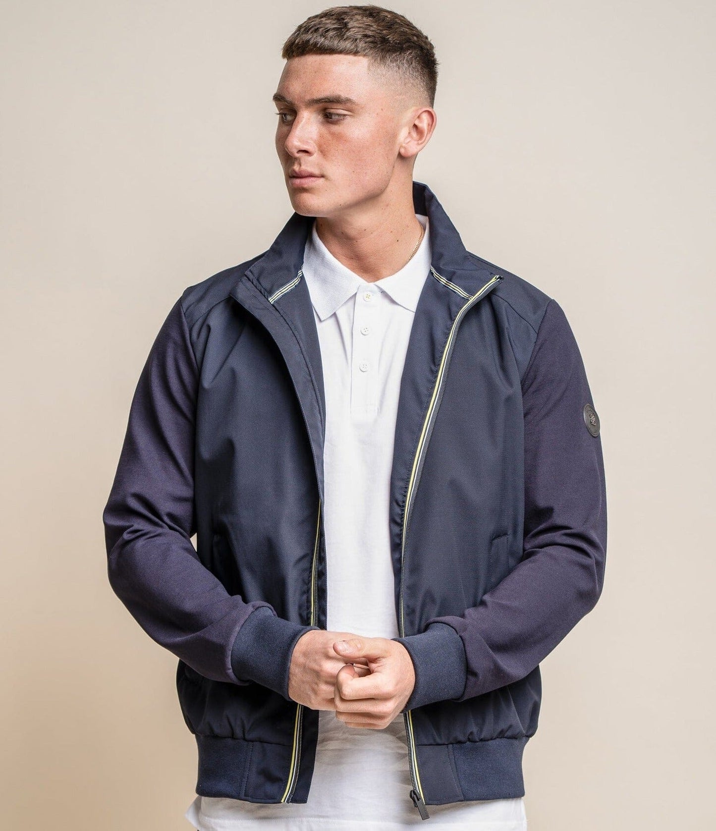 Kasper Navy Bomber Jacket - Coats - S - THREADPEPPER