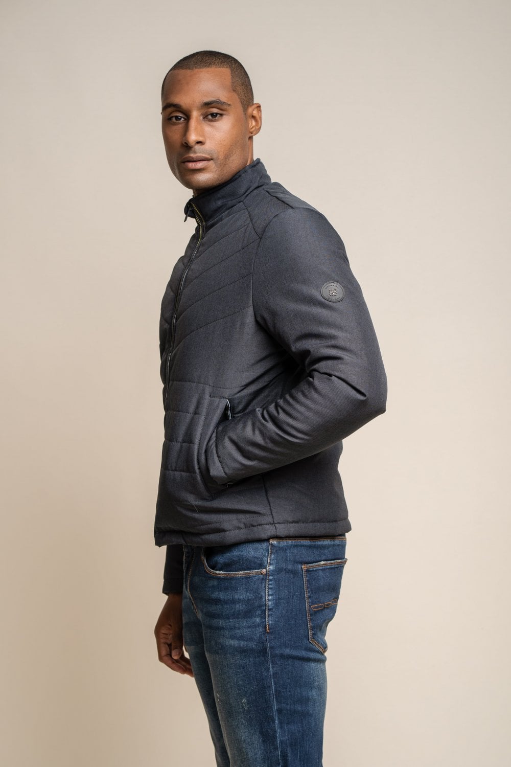 Keenan Charcoal Jacket - Coats - - THREADPEPPER