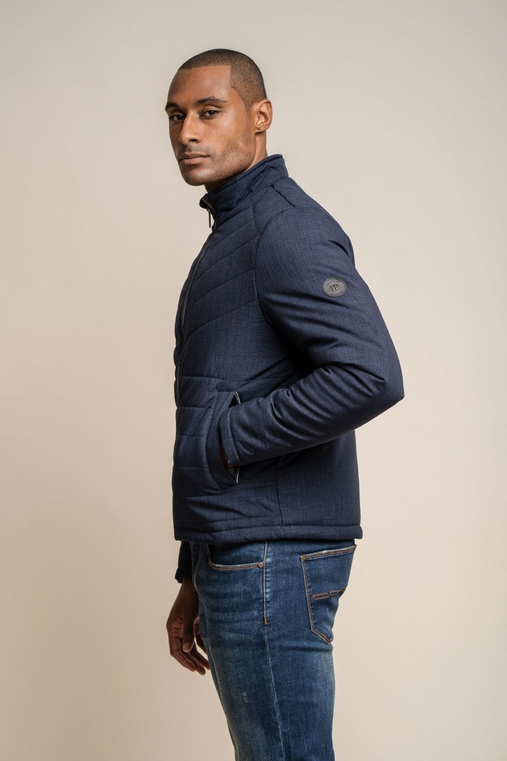 Keenan Navy Jacket - Coats - - THREADPEPPER