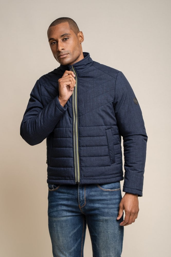 Keenan Navy Jacket - Coats - S - THREADPEPPER