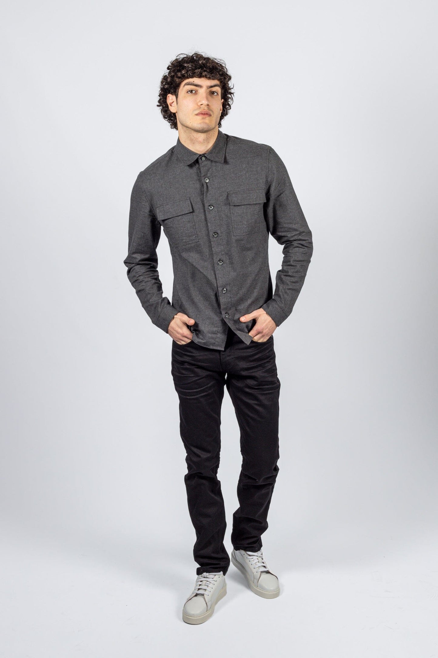 Kempman Grey Over Shirt - Shirts - - THREADPEPPER