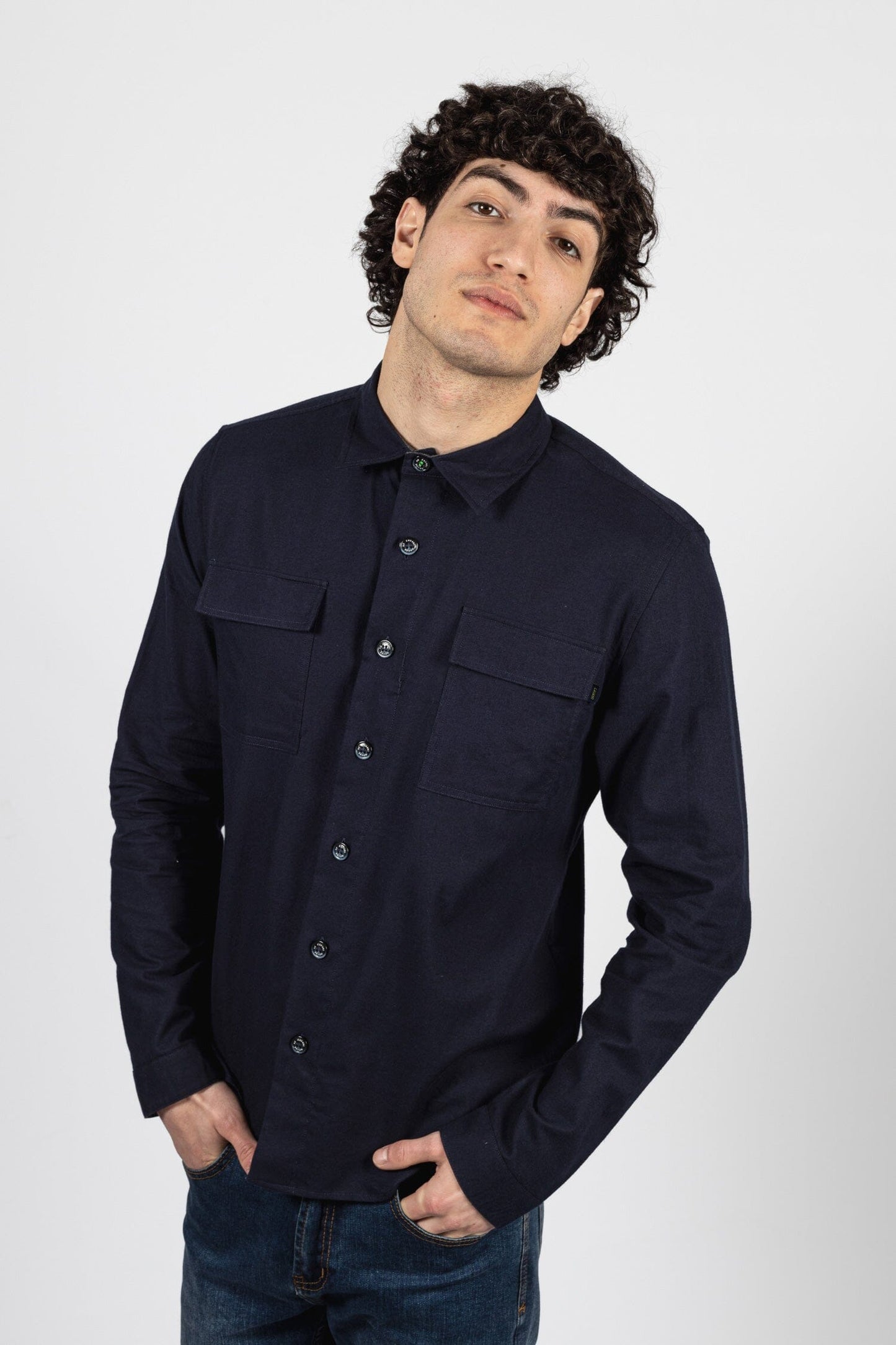 Kempman Navy Over Shirt - Shirts - - THREADPEPPER