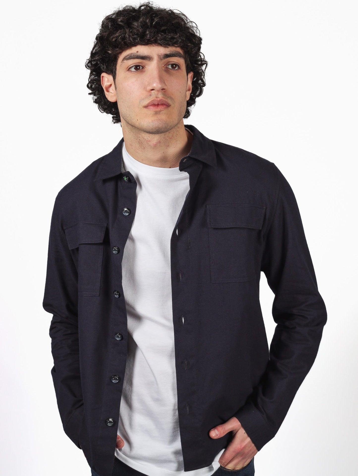 Kempman Navy Over Shirt - Shirts - S/14.5 - THREADPEPPER