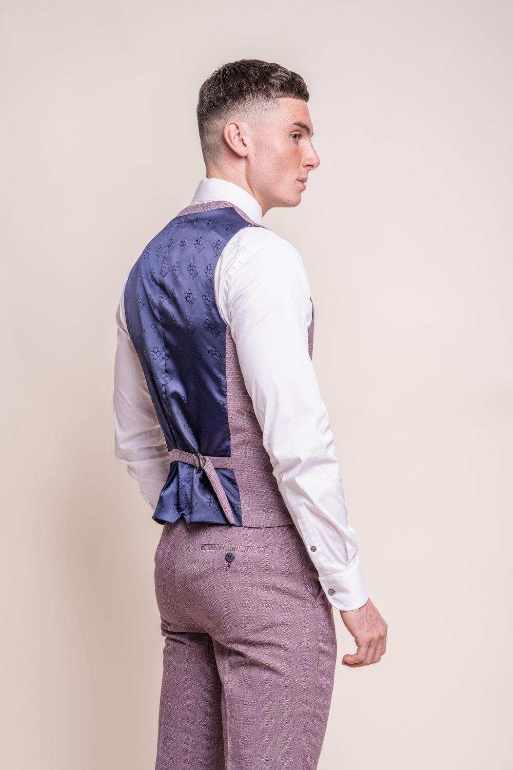 Lilac Linen Waistcoat - STOCK CLEARANCE - Waistcoats - - THREADPEPPER