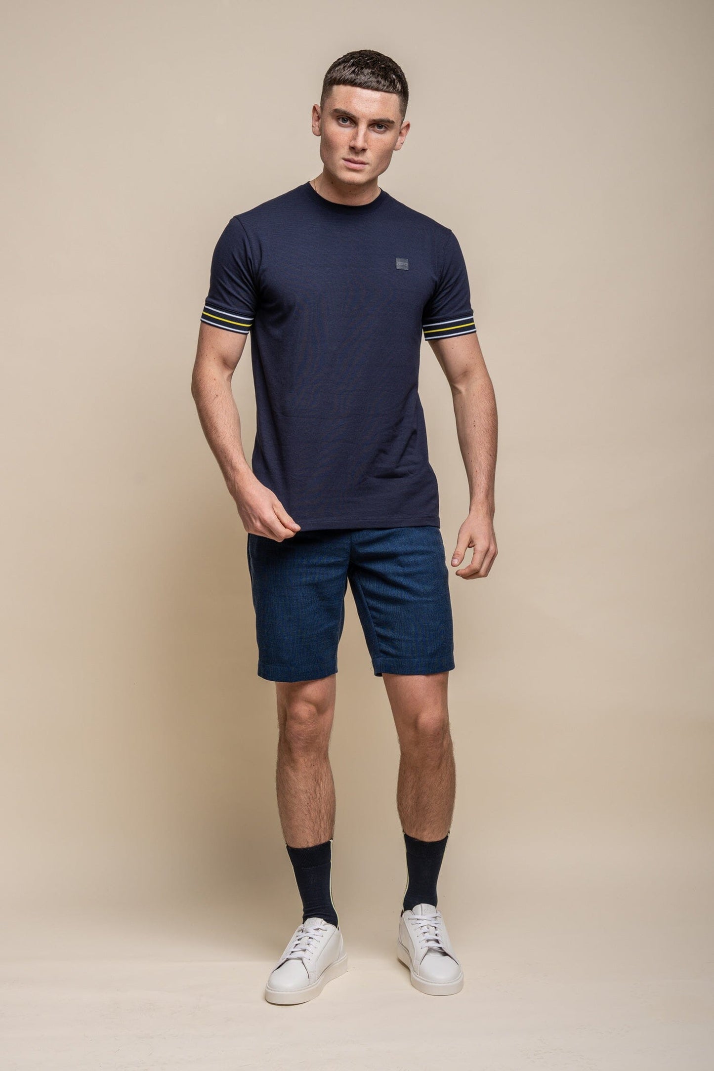 Malaga Navy T-Shirt - T-Shirts - - THREADPEPPER