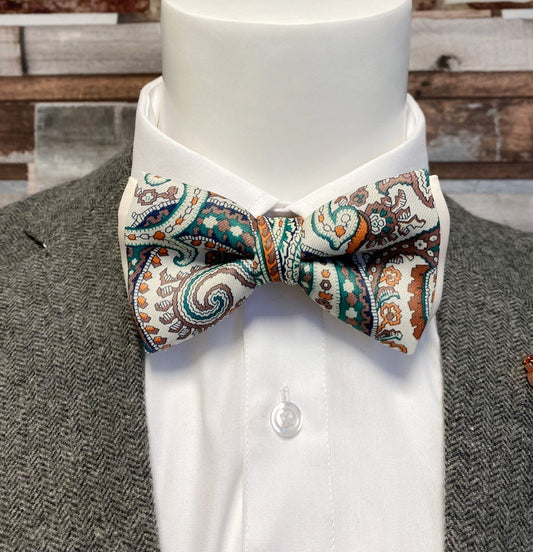 Moorland Paisley Ready-Tied Bow Tie - Bow Ties - - THREADPEPPER