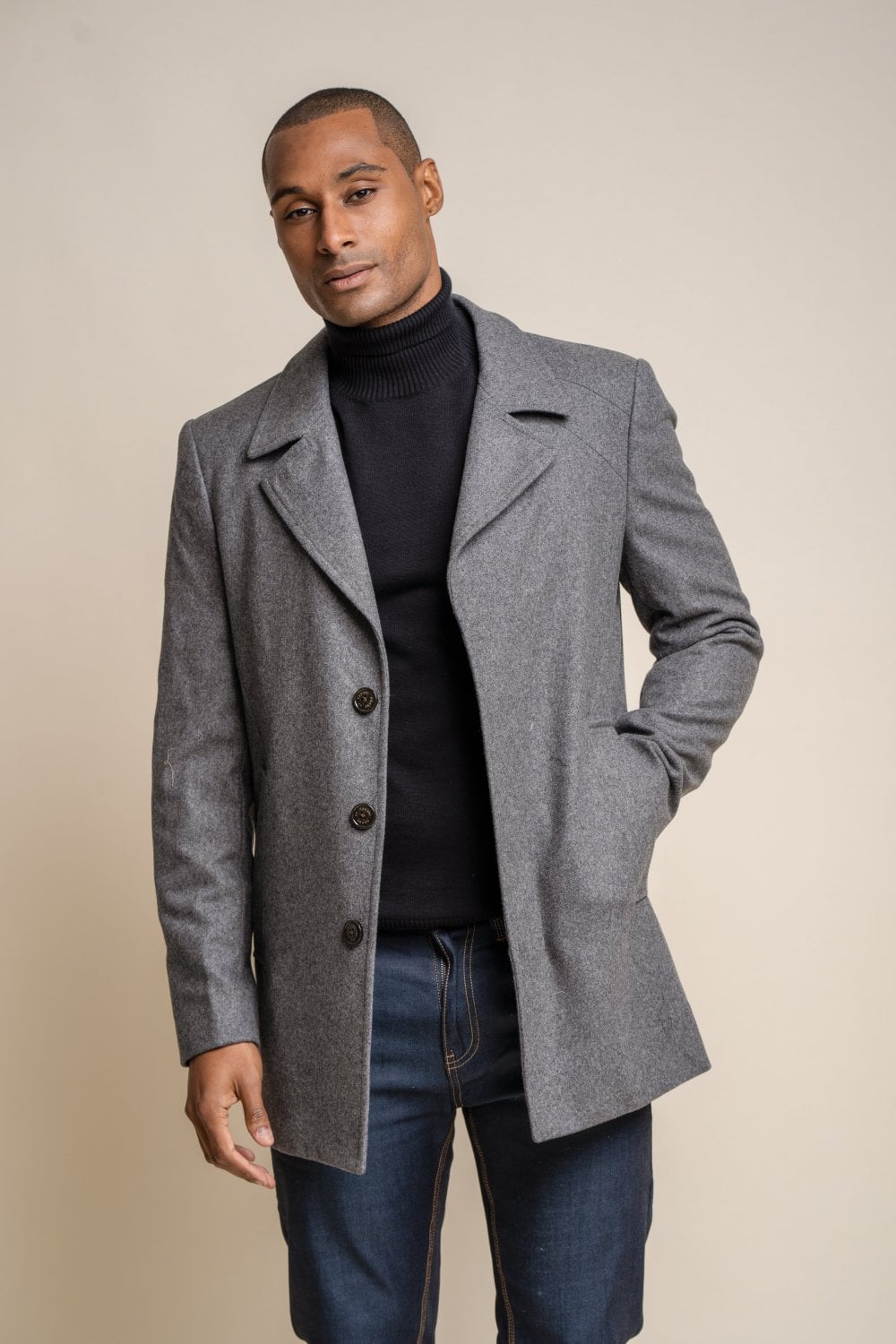 Nelson Slate Coat - Coats - - THREADPEPPER
