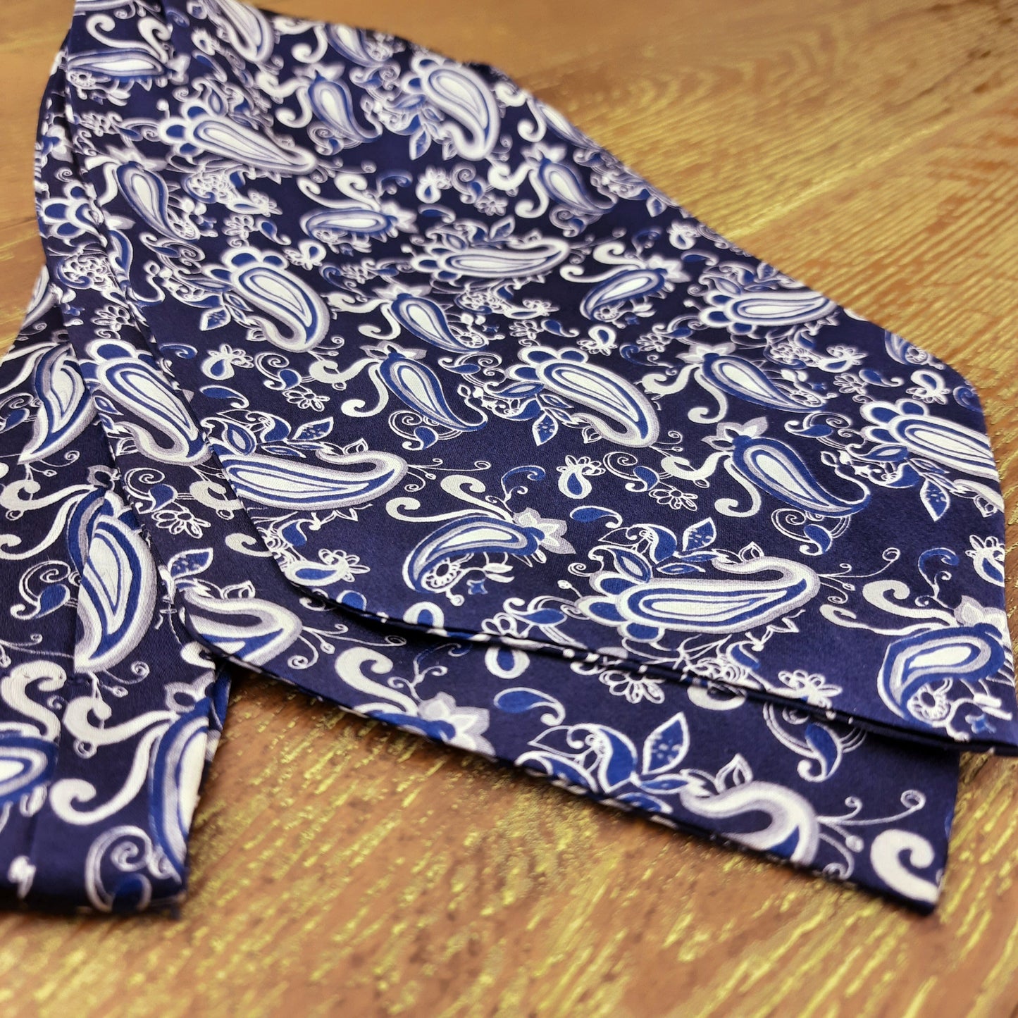 Night Sky Paisley All Silk Cravat - Cravats - - THREADPEPPER
