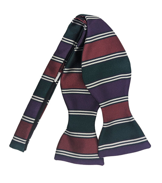 Parry Stripe Silk Bow Tie - Bow Ties - Self-Tie - THREADPEPPER