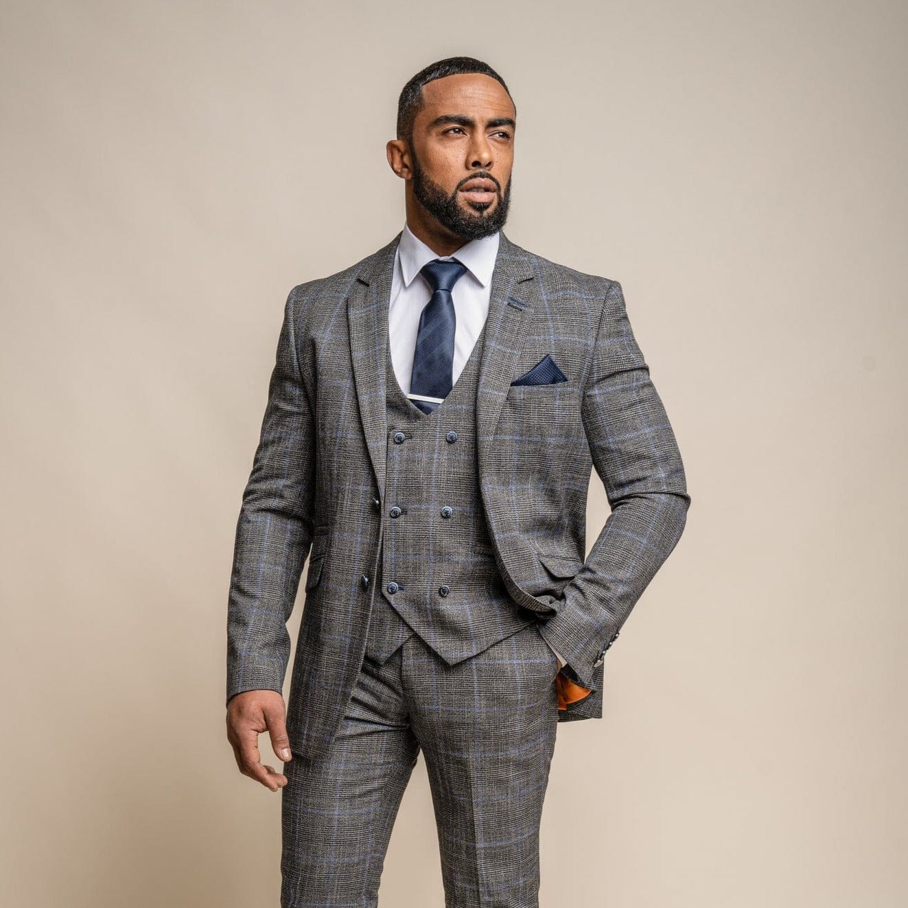 Power Grey Tweed Blazer - Blazers & Jackets - - THREADPEPPER