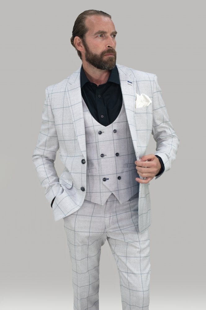 Radika Snow Check Waistcoat - Waistcoats - - THREADPEPPER