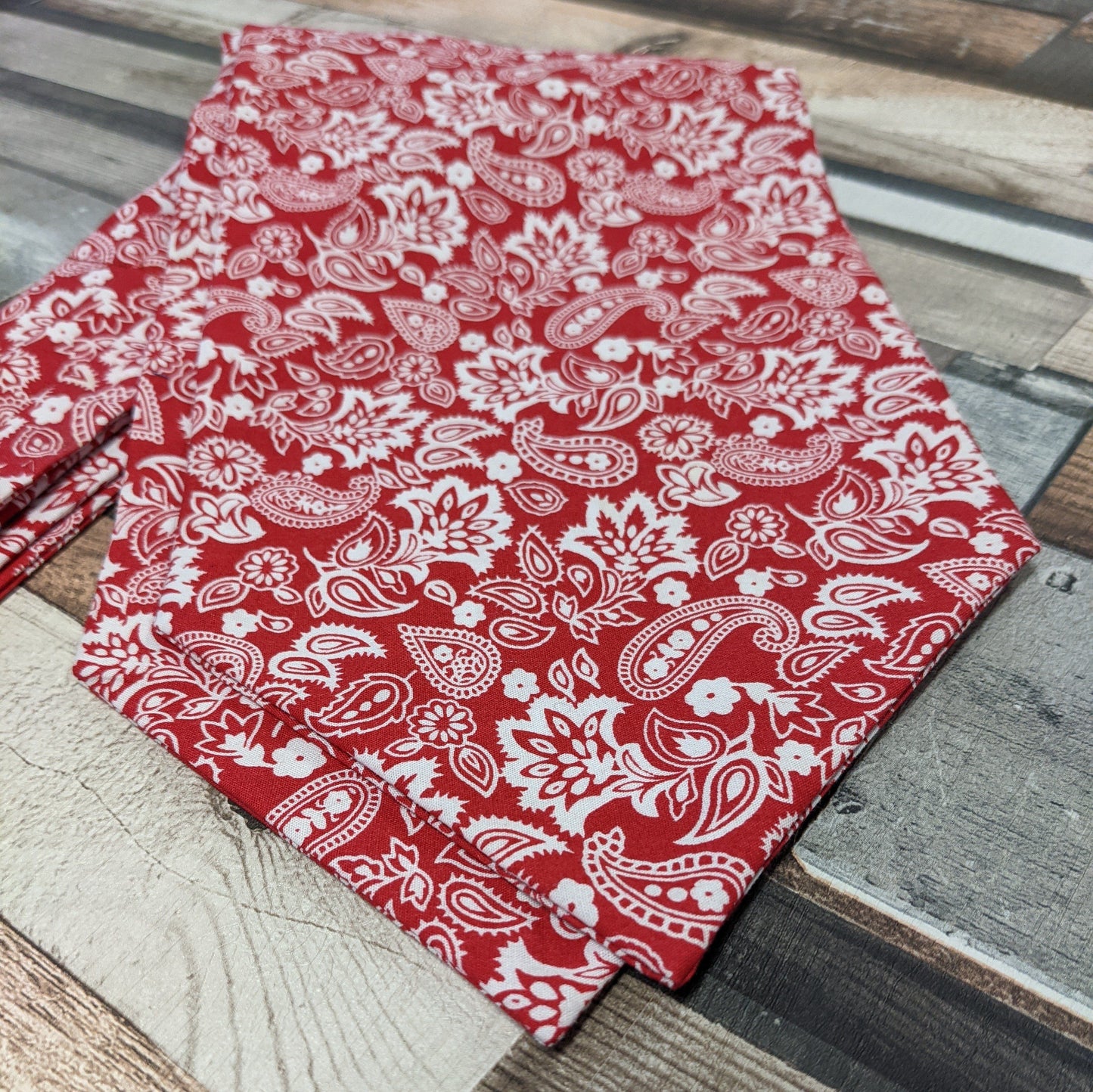 Red Paisley Blooms Cotton Cravat - Cravats - - THREADPEPPER