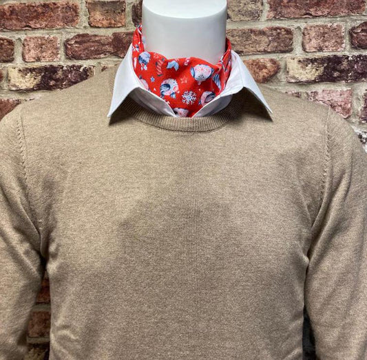 Red Red Robin Christmas Cravat - Cravats - - THREADPEPPER