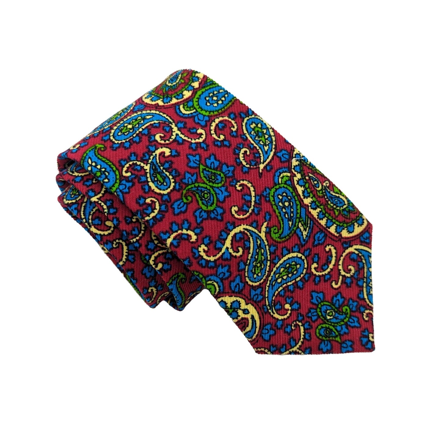 Retro Paisley Cotton Tie - Ties - - THREADPEPPER