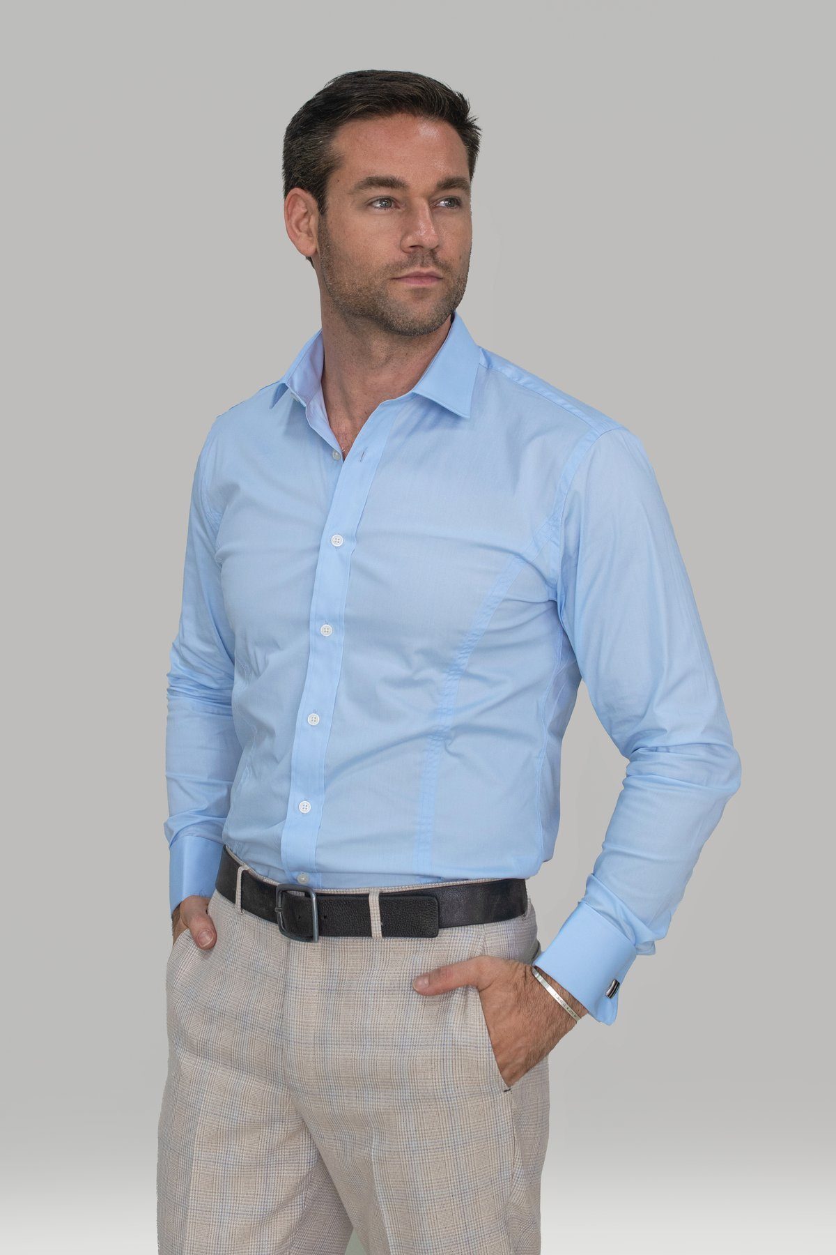 Rossi Sky Blue Shirt - Shirts - - THREADPEPPER