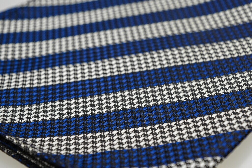 Sand/Navy Stripe Knitted Tie Set - Ties - - THREADPEPPER