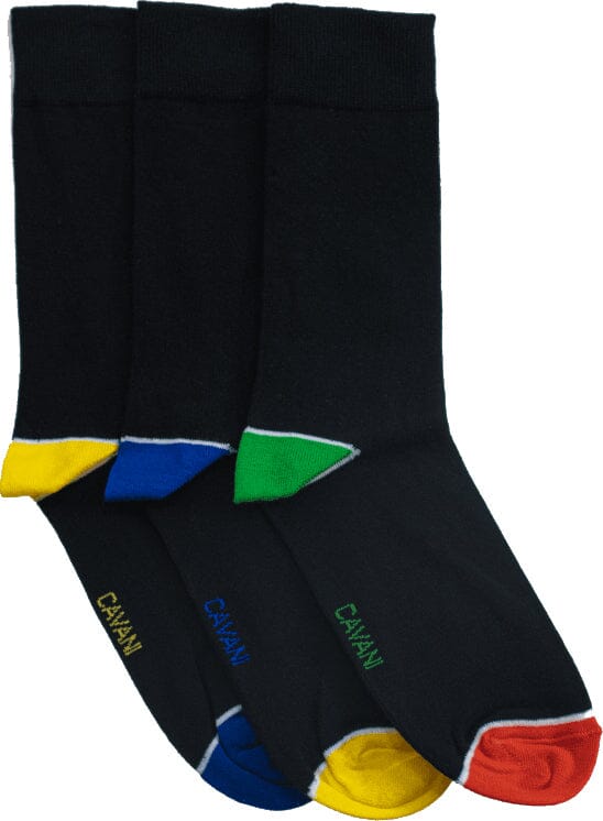 Santa-Fe 3-Pack Coloured Heel-and-Toe Socks - Socks - - THREADPEPPER