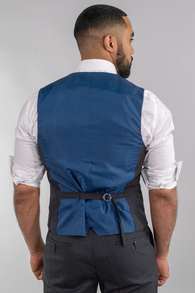 Graphite Check Waistcoat - STOCK CLEARANCE - Waistcoats - - THREADPEPPER