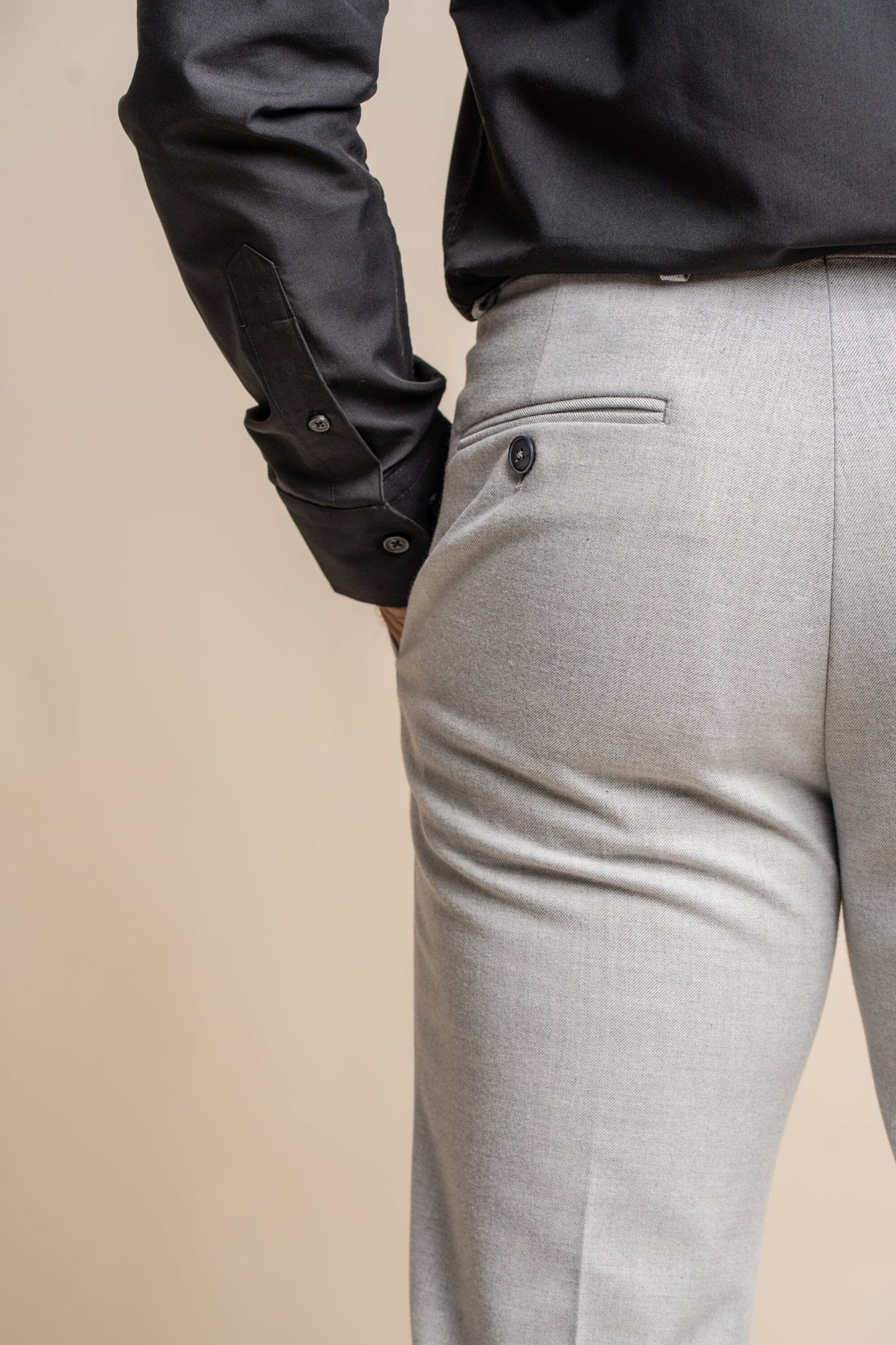 Smart Pale Grey Trousers - STOCK CLEARANCE - Trousers - - THREADPEPPER