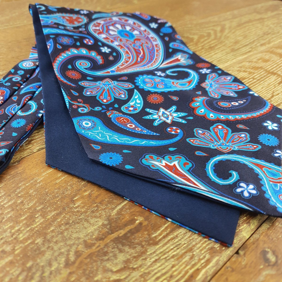 Starburst Sky Paisley Silk Cravat - Cravats - - THREADPEPPER