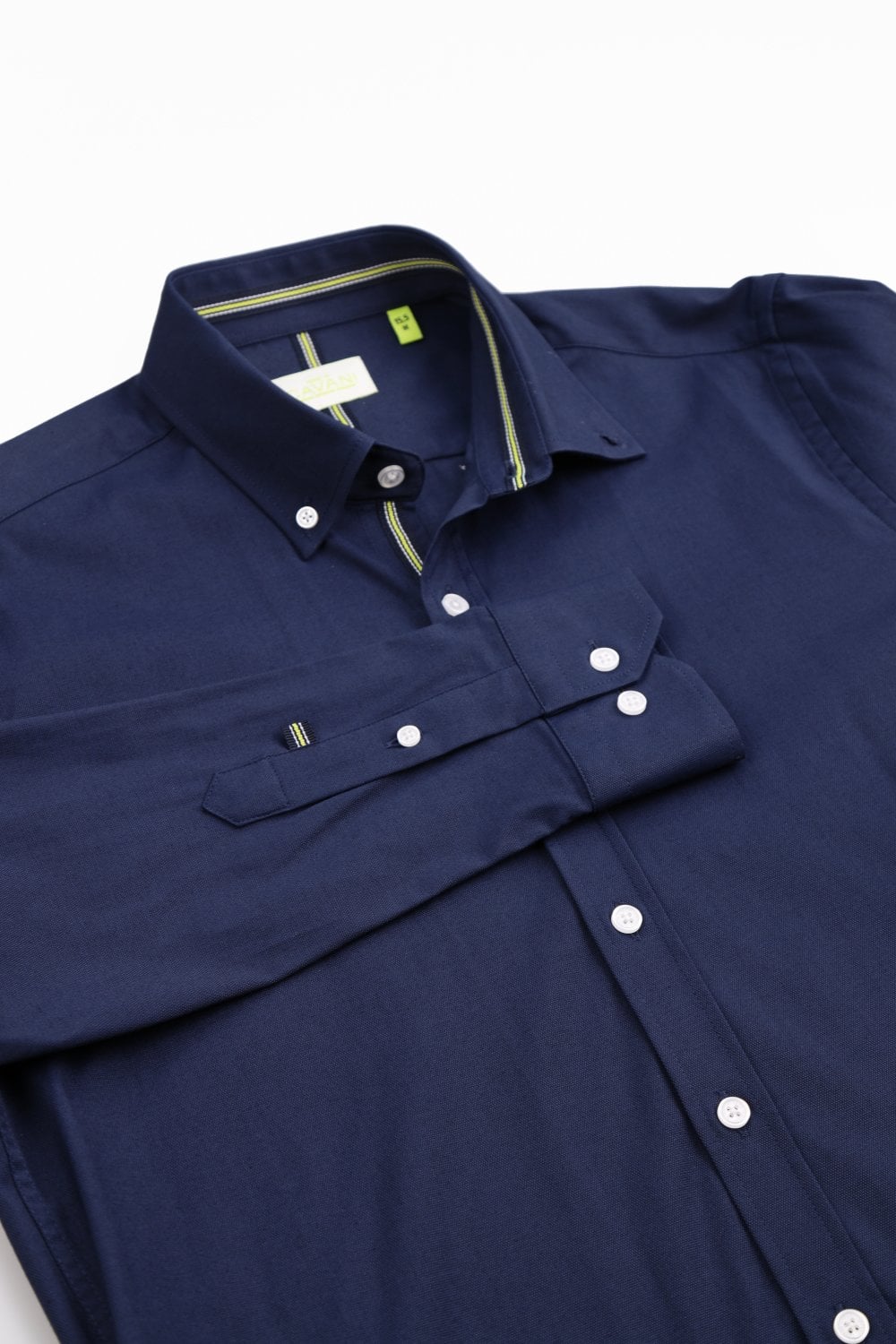 Tessa Navy Cotton Shirt - Shirts - - THREADPEPPER
