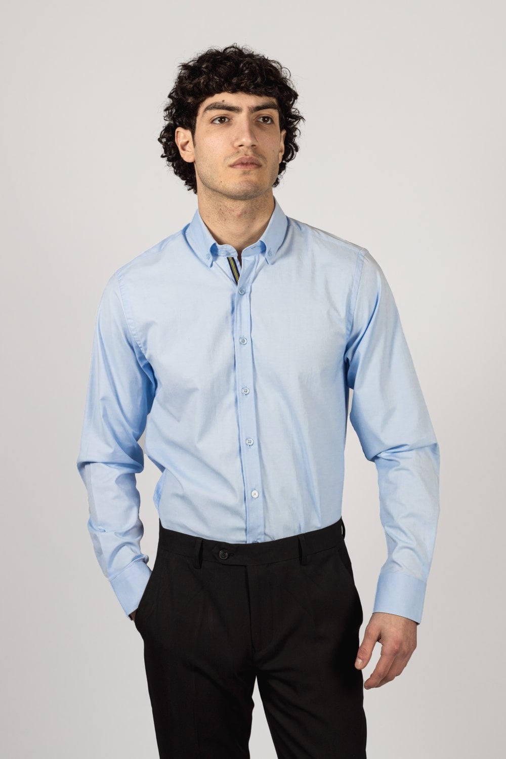 Tessa Sky Blue Cotton Shirt - Shirts - - THREADPEPPER