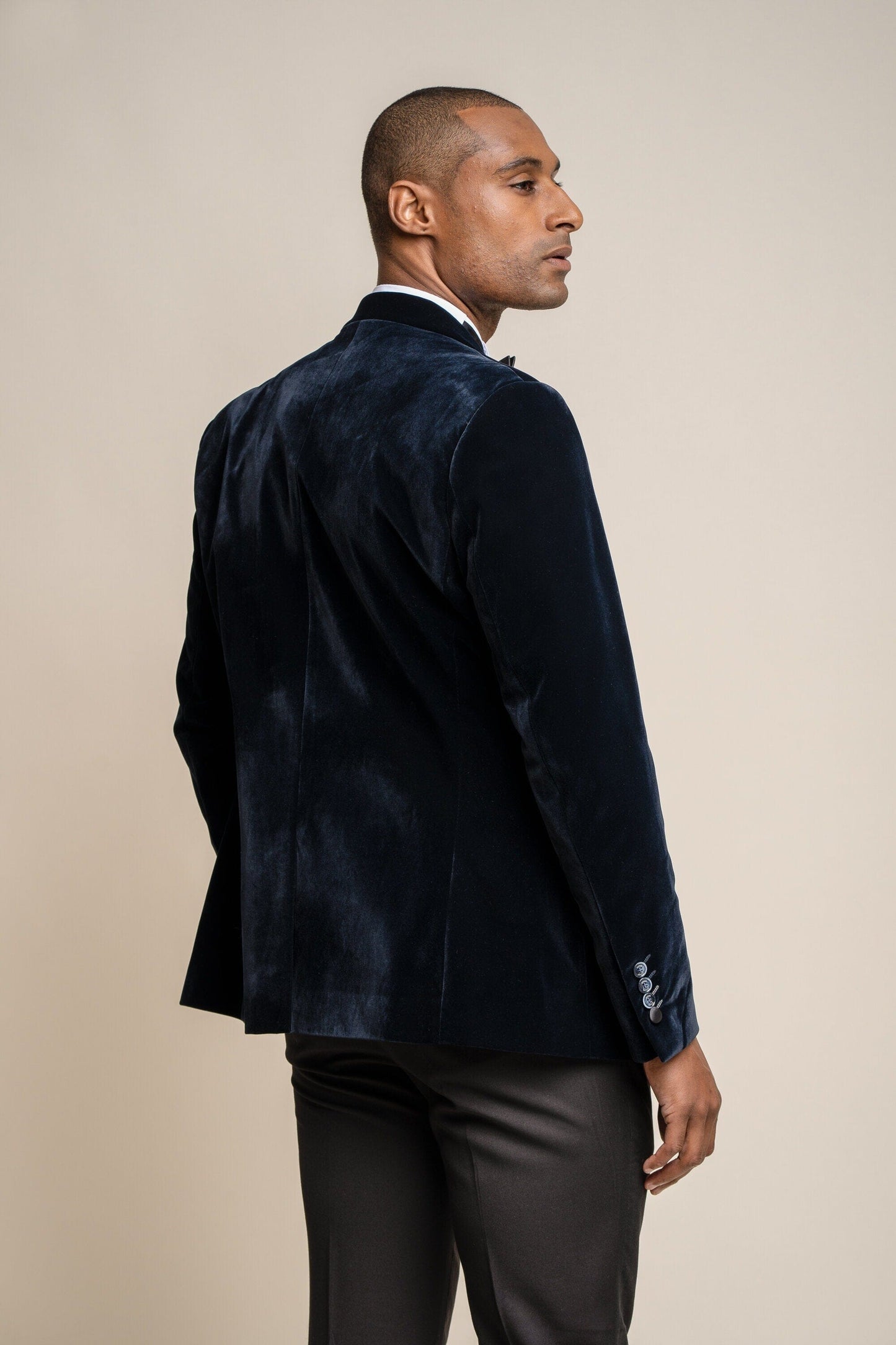 Velvet Navy Blazer - STOCK CLEARANCE - Blazers & Jackets - - THREADPEPPER