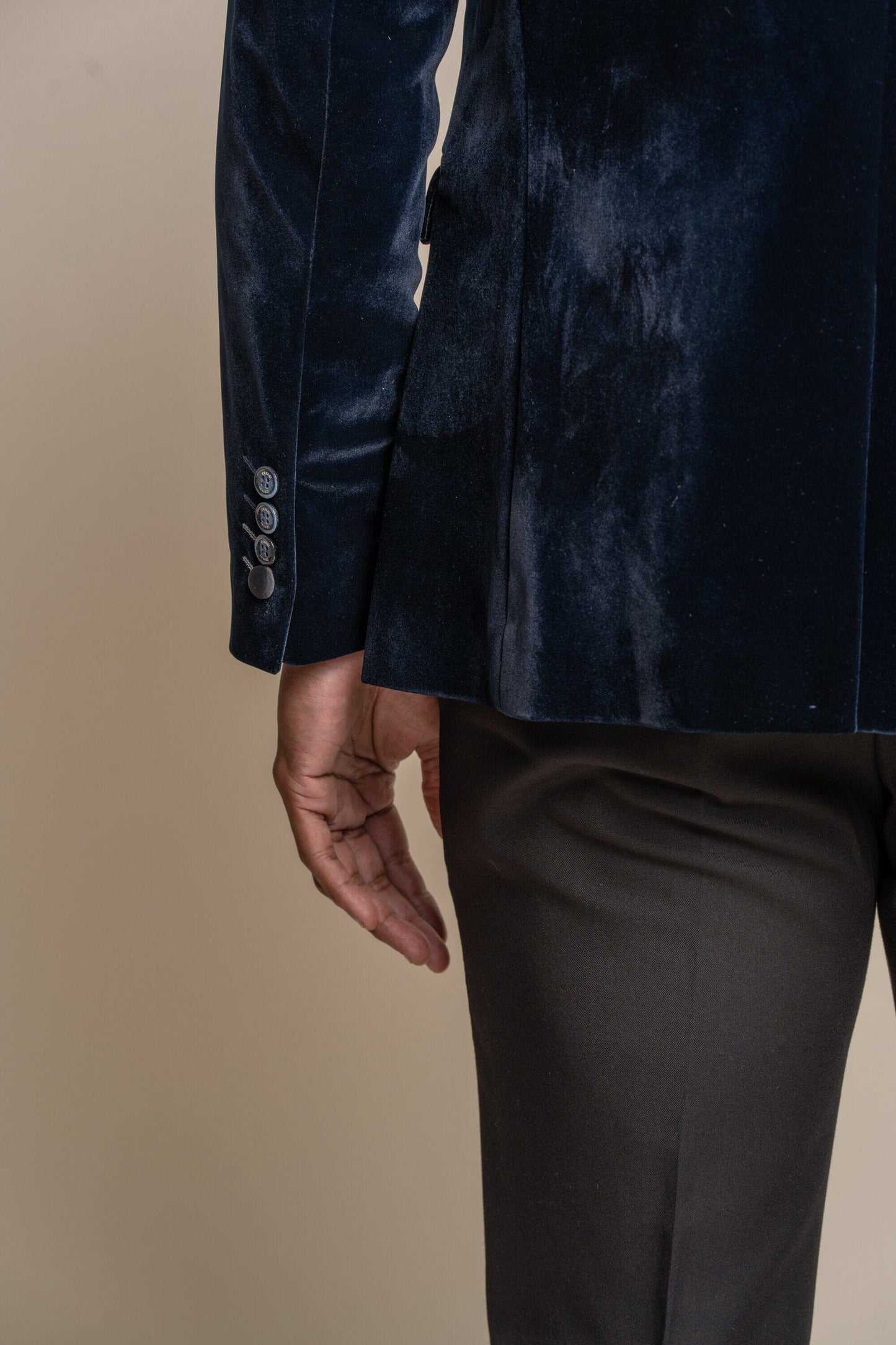 Velvet Navy Blazer - STOCK CLEARANCE - Blazers & Jackets - - THREADPEPPER