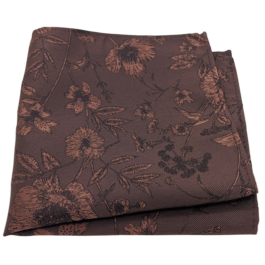Chocolate Wildflower Pocket Square