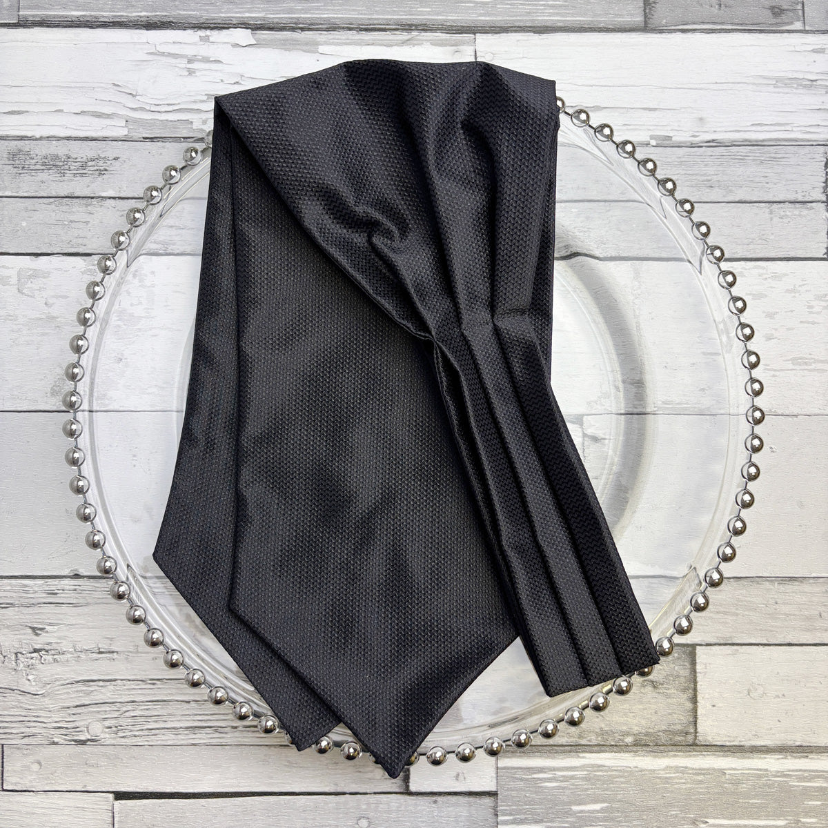 Black Barathea Silk Cravat