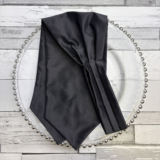 Black Barathea Silk Cravat