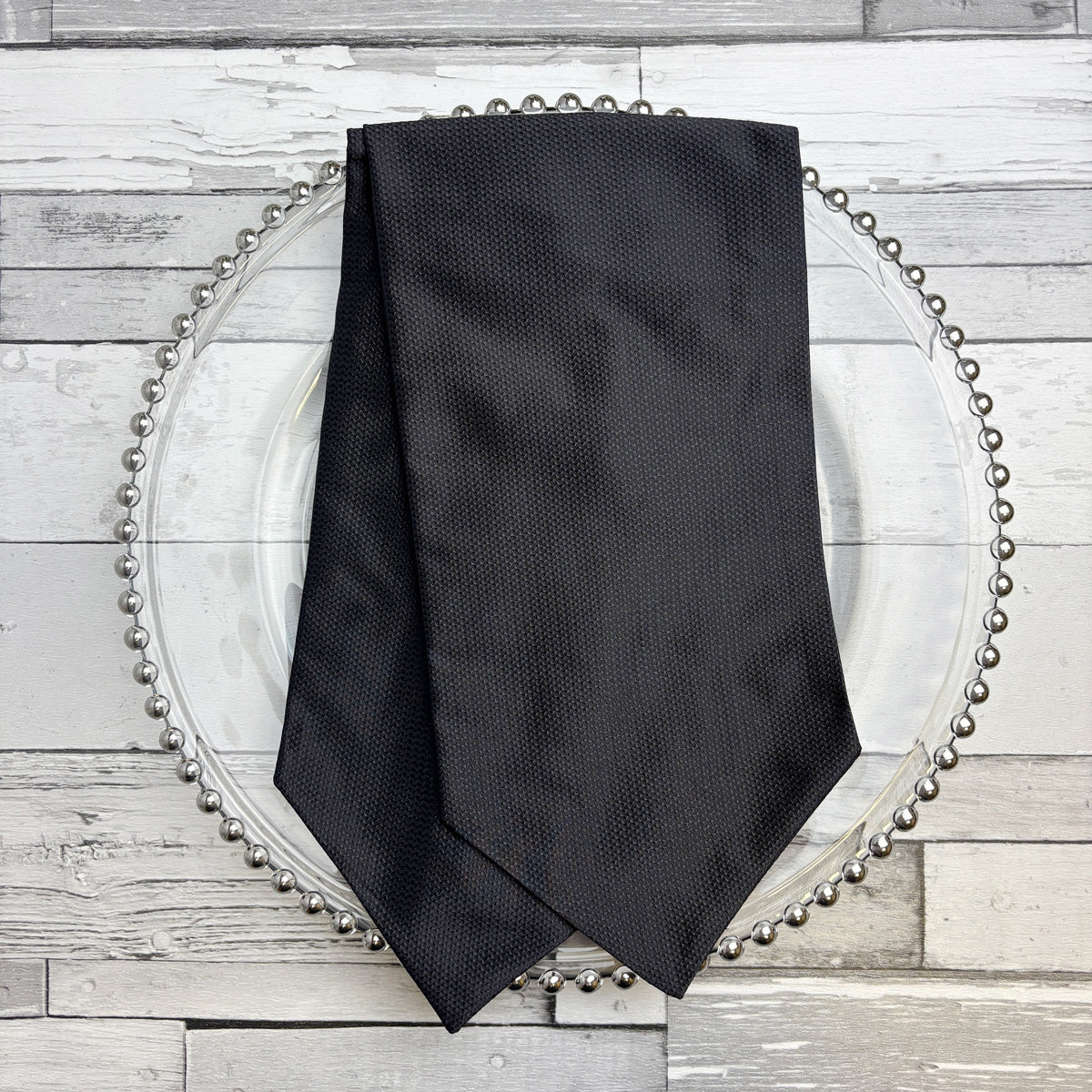 Black Barathea Silk Cravat