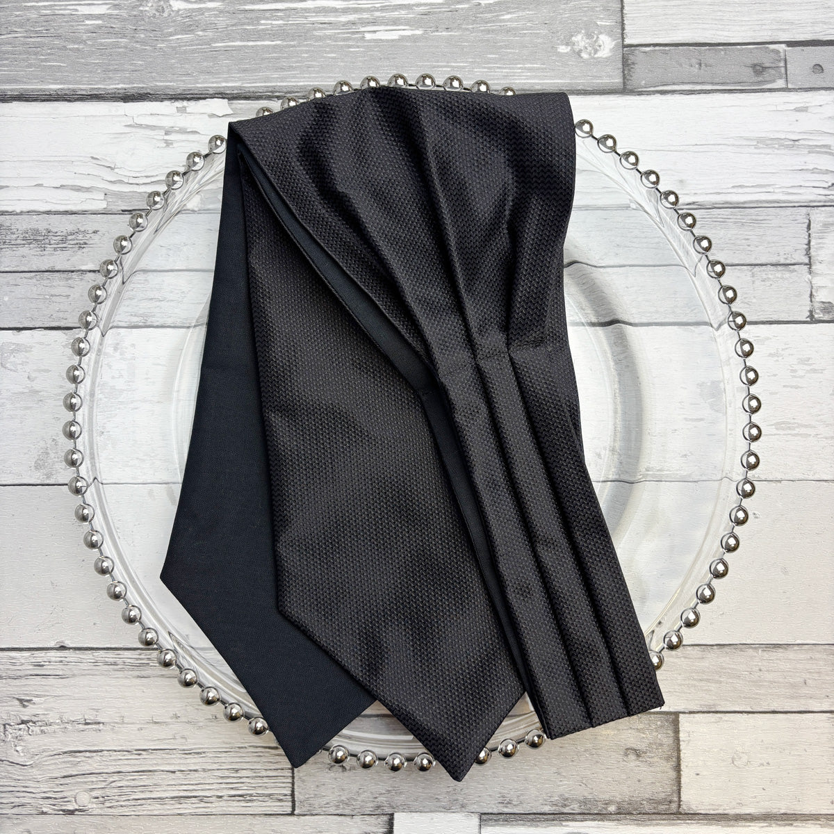 Black Barathea Silk Cravat