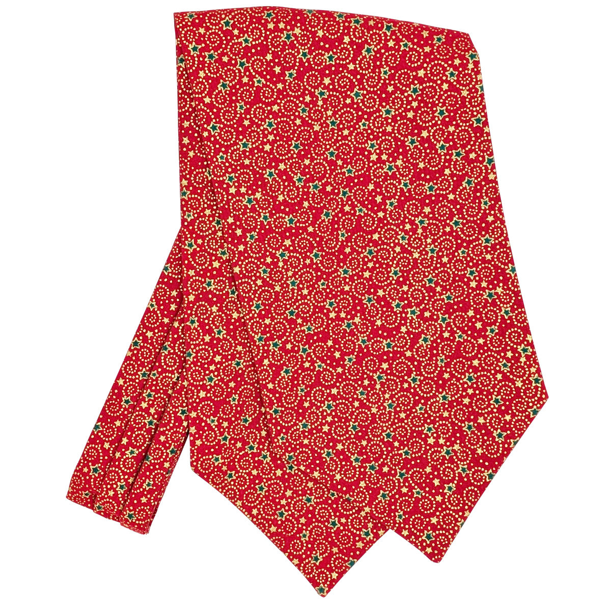 Red & Gold Christmas Swirls Cravat