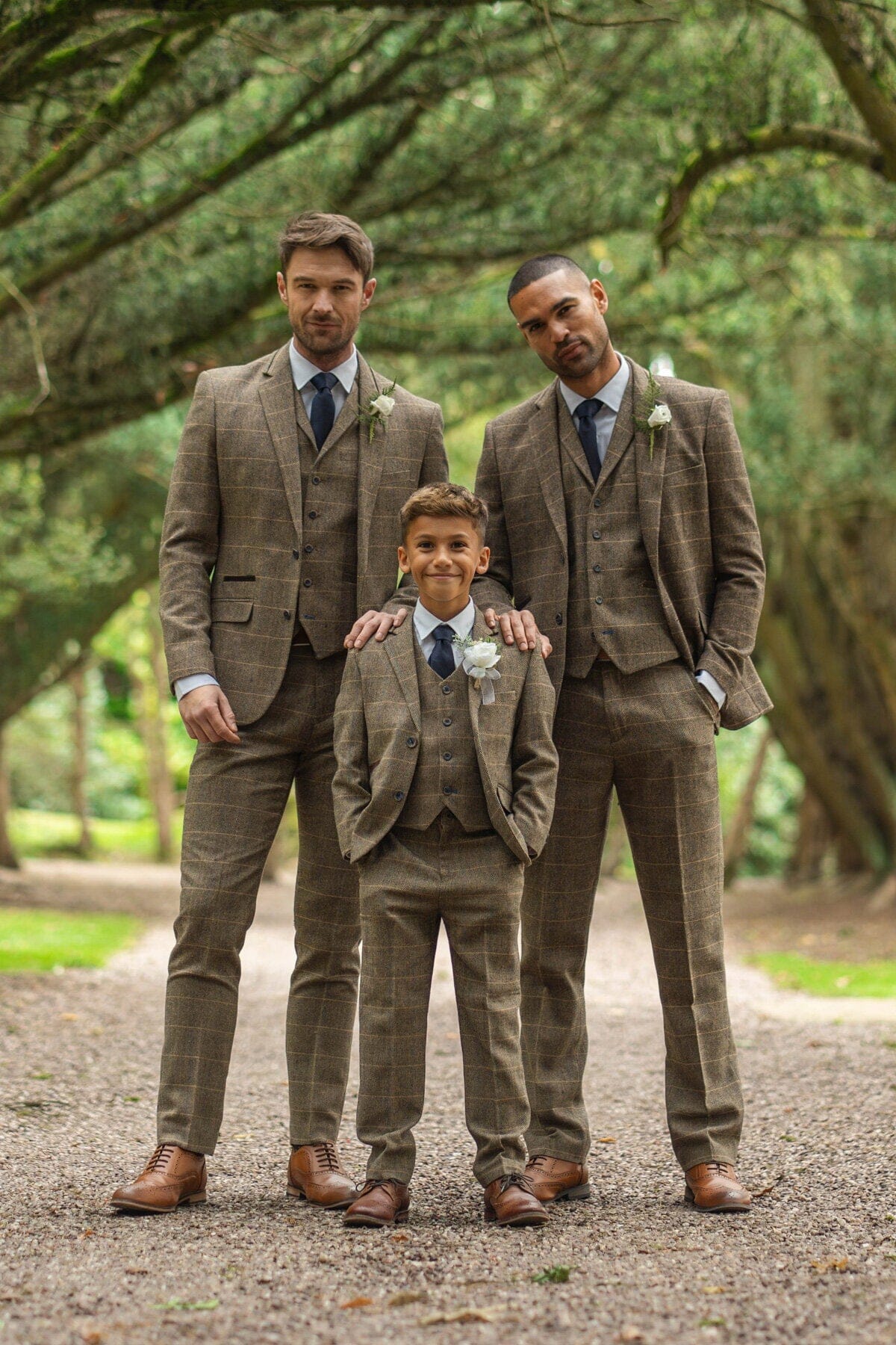 Albert Brown Tweed Boys 3 Piece Suit Threadpepper