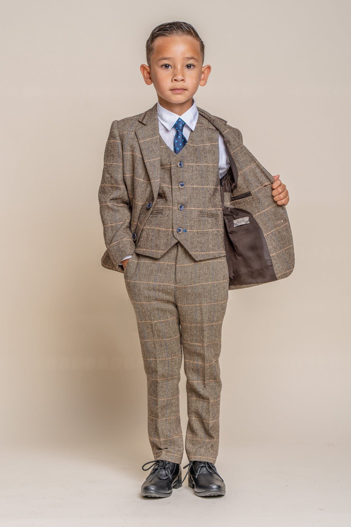 Albert Brown Tweed Boys 3 Piece Suit - Childrenswear - 
