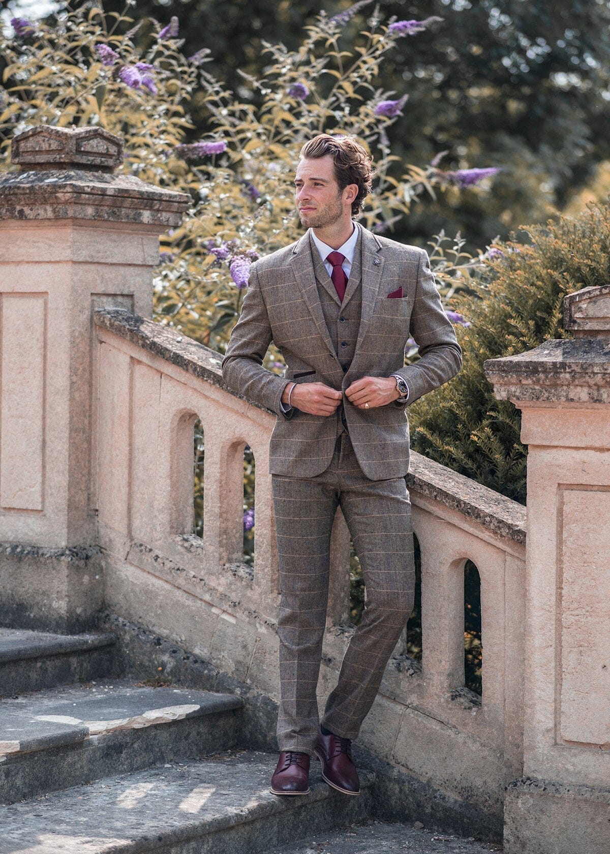Albert Brown Tweed Suit Swatch - Swatch - 