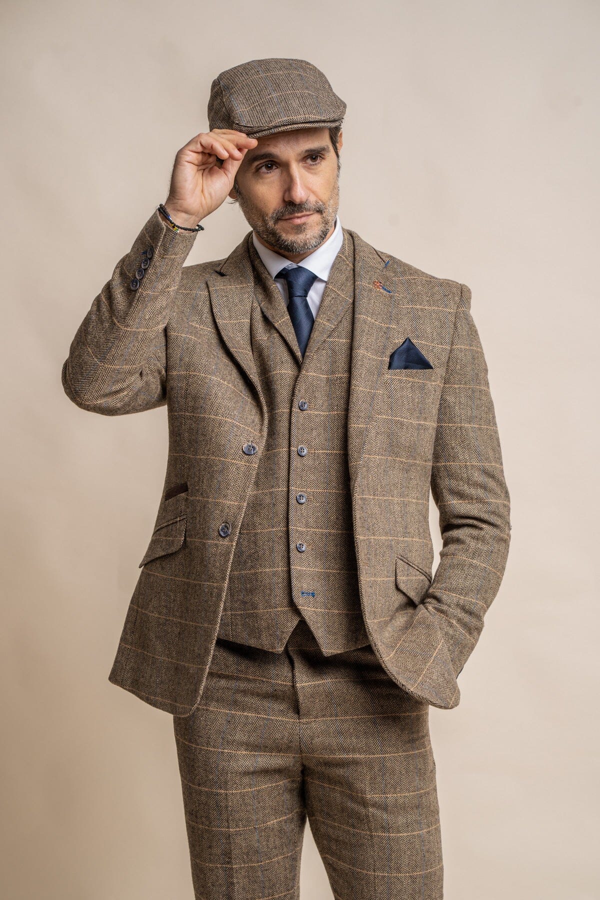 Albert Brown Tweed Suit Swatch - Swatch - 