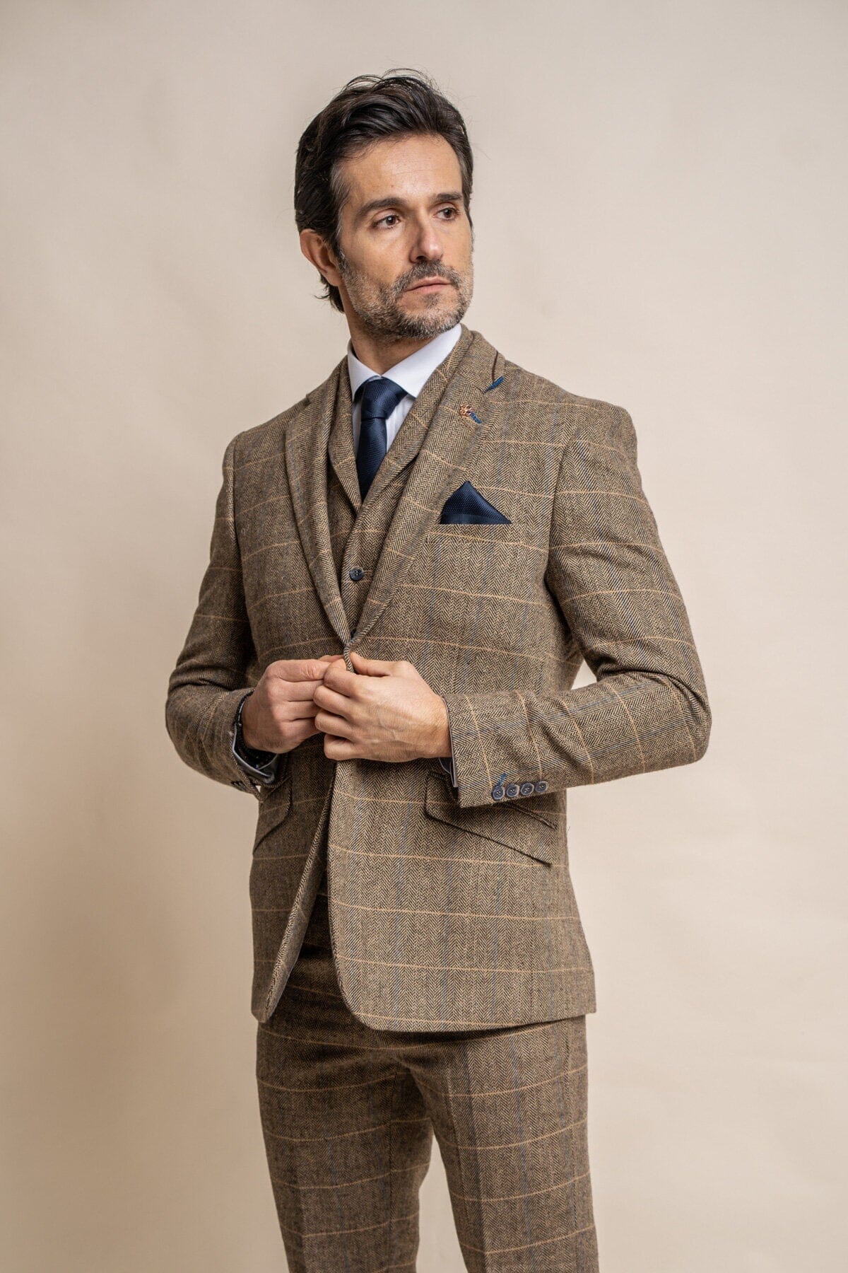Albert Brown Tweed Suit Swatch - Swatch - 